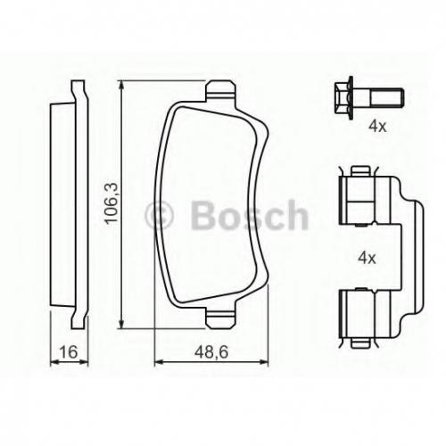 Колодки гальмові Bosch дискові задні VOLVO S80/V70/XC70 06 0986494213 в інтернет супермаркеті PbayMarket!