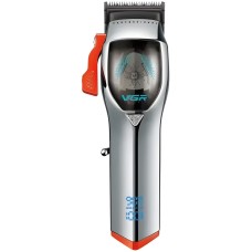 Машинка для стрижки волосся VGR V-647 LED-дисплей акумуляторна 4 насадки 2500mAh 3W Silver