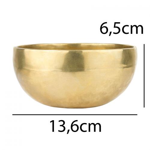 Співоча чаша Тибетська Singing bowl Ручна холодна ковка 13.6/13.6/6.5 см Бронза матова (26562) в інтернет супермаркеті PbayMarket!