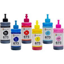 Комплект чорнил Galaxy 673 Epson B/C/LC/M/LM/Y 200 мл 6 шт (10456)