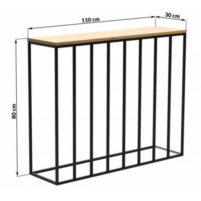 Консоль для дому в стилі Loft NS-409 830x1100x300 мм Черный