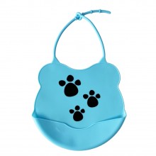 Дитячий слинявчик Міні Mega Zayka MGZ-0604(Blue) силіконовий
