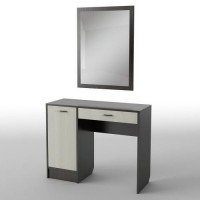 Туалетний столик Тиса Мебель БС-31 Венге Дуб молочний 75x40x100 см Туалетний столик Тиса Мебель БС-31 Венге Дуб молочний 75x40x100 см