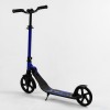 Двоколісний самокат амортизатор складаний Best Scooter PU колеса 100 кг Black and blue (103471)