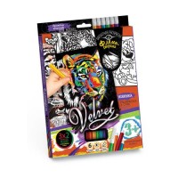 Комплект креативної творчості Оксамитове розфарбування фломастерами VLV-01 (VLV-01-5) Комплект креативної творчості Оксамитове розфарбування фломастерами VLV-01 (VLV-01-5)