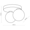 Стельовий світильник TK Lighting Bianca 24x19x15 см Біло-чорний (TK5682)