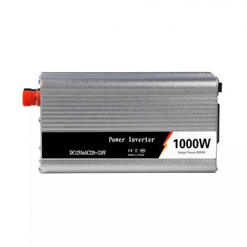 Перетворювач напруги інвертор UKC AC/DC 12V-220V 1000W Power Inverter Silver