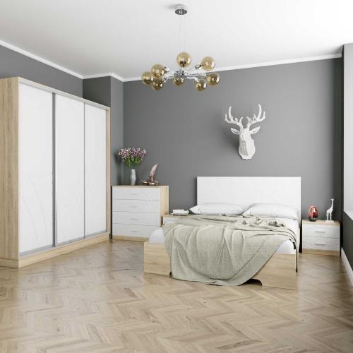 Шафа-купе Art In Head Loretto 2100x2400x603 Дуб сонома + Білий супермат (107100101) Шафа-купе Art In Head Loretto 2100x2400x603 Дуб сонома + Білий супермат (107100101)