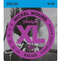 Струни для електрогітари D'Addario EXL120 Super Light Electric Guitar Strings 9/42 Струни для електрогітари D'Addario EXL120 Super Light Electric Guitar Strings 9/42