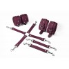 Набір для БДСМ 3 в 1 Feral Feelings BDSM Kit 3 Burgundy, burgundy, наручники, поножі, хрестовина в інтернет супермаркеті PbayMarket!