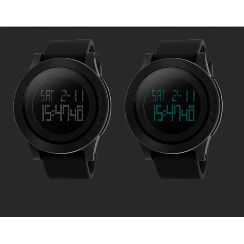 Наручний годинник Skmei 1193 з підсвічуванням Чорний