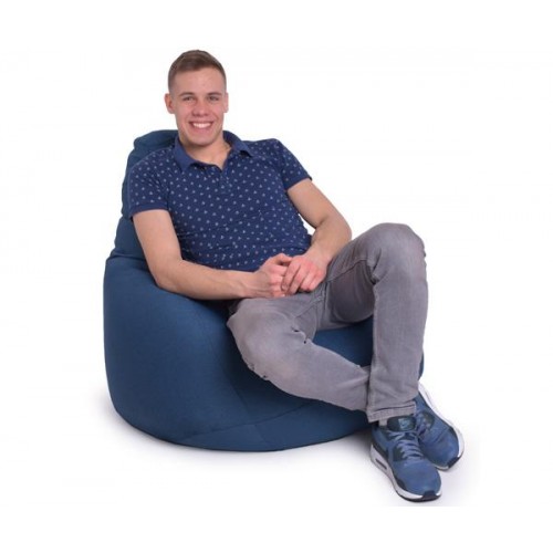 Крісло Мішок Груша Рогожка 120х85 Студія Комфорту Стандартний розмір синій Крісло Мішок Груша Рогожка 120х85 Студія Комфорту Стандартний розмір синій