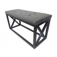 Банкетка - пуф для передпокою в стилі Loft NS-125 500x800x350 мм Черный