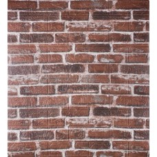 Самоклеюча декоративна 3D панель 3D Loft Катеринославська цегла 700x770x3 мм Червоний (278)