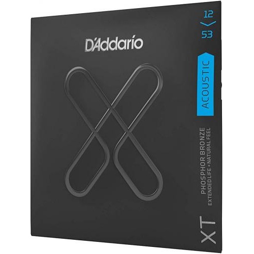 Струни для акустичної гітари 6 шт D'Addario XTAPB1253 XT Phosphor Bronze Light 12/53 Струни для акустичної гітари 6 шт D'Addario XTAPB1253 XT Phosphor Bronze Light 12/53