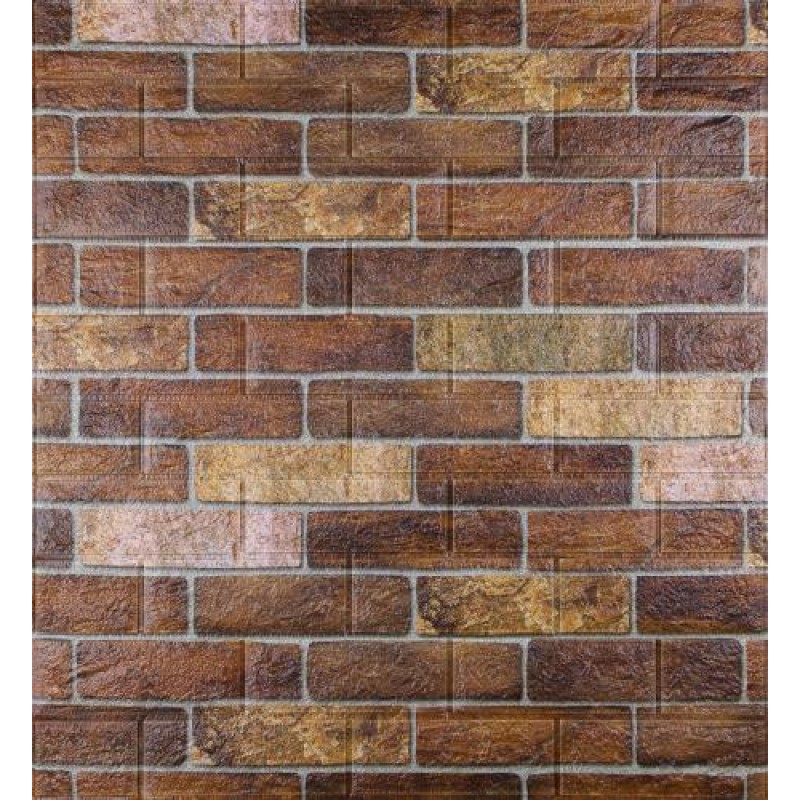 Самоклеюча декоративна 3D панель 3D Loft 700x770x5 мм Коричневий (153)