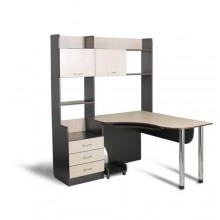 Стіл комп'ютерний Тиса Мебель СК-12 Венге Молочний 1845x1400x1480 мм