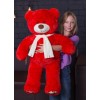 Плюшевий ведмедик Mister Medved з шарфиком Денні 110 см Червоний (148)