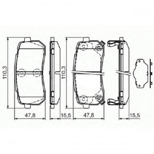 Колодки гальмові Bosch дискові задні TOYOTA Prius/Corolla/Yaris R 07>> 0986494328 в інтернет супермаркеті PbayMarket!