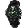 Армійський годинник Skmei 1155B Hamlet Paracord Чорний (1155-55)