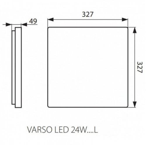 Стельовий світильник Kanlux Varso 32.7x32.7x4.9 см Білий (Kan26447)