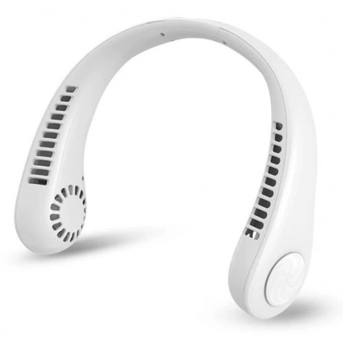 Портативний вентилятор на шию No Brand Neck Cooler з акумулятором 4000 mAh Білий (2104618524)