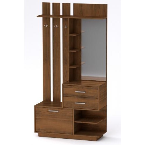 Передпокій з гачками Компанит Єва 100,3х38х195 см горіх Передпокій з гачками Компанит Єва 100,3х38х195 см горіх