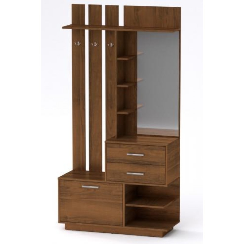 Передпокій з гачками Компанит Єва 100,3х38х195 см горіх