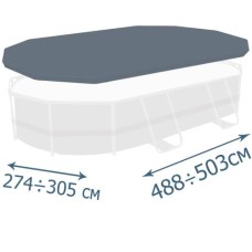 Захисний тент - чохол InPool 33017,  ▭ 488 х 305 см,  ▭ 503 см х 274 см для каркасного басейну