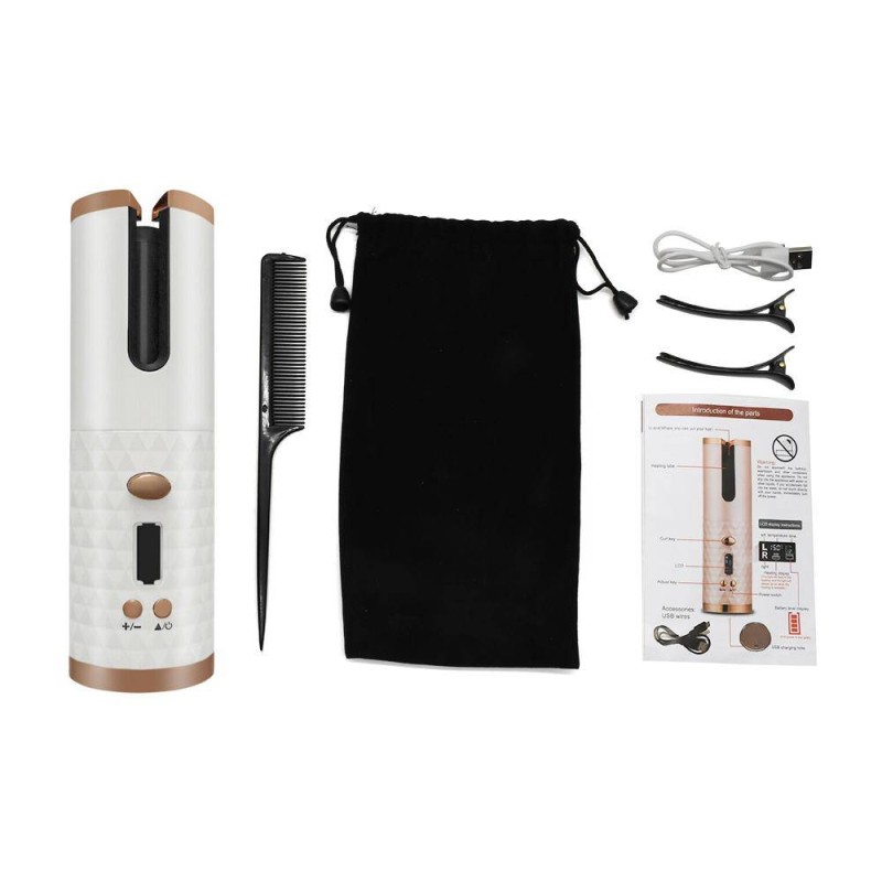 Бездротова плойка для завивки волосся UKC Hair Curler 5200мАч Білий