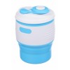 Складана силіконова склянка з кришкою Collapsible 350 мл SKY