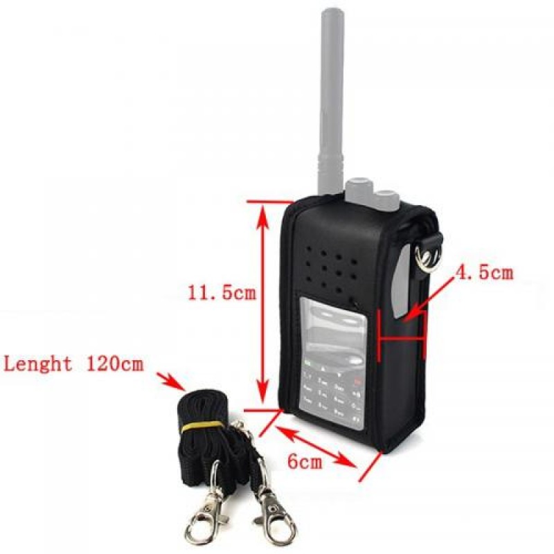 Шкіряний чохол з ремінцем Retevis J9110H для рацій Retevis RT3, RT3S, TYT MD-380 Чорний (100919)