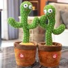 Інтерактивний плюшевий танцюючий кактус Funny Toys Dancing Light Cactus з різнобарвним підсвічуванням