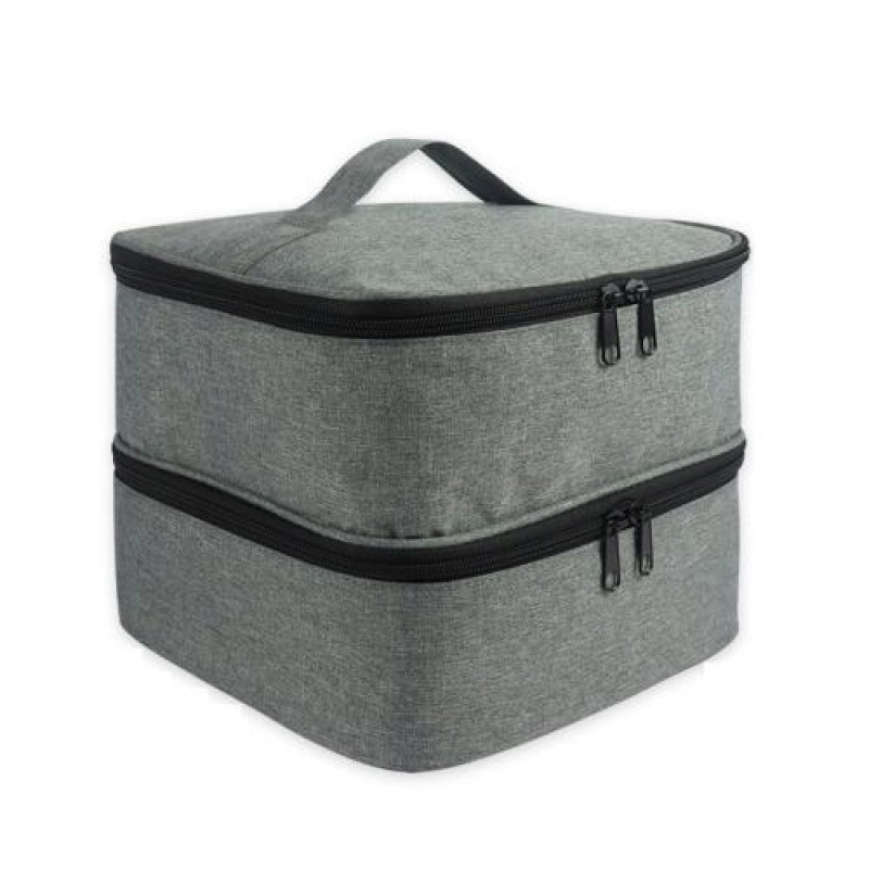 Сумка органайзер Max Manicure для зберігання манікюрного приладдя Сіра (IBH049S)