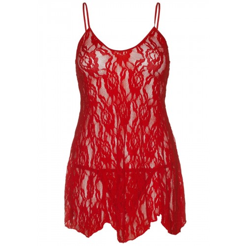 Пеньюар Leg Avenue Rose Lace Flair Chemise Red Plus Size в інтернет супермаркеті PbayMarket!