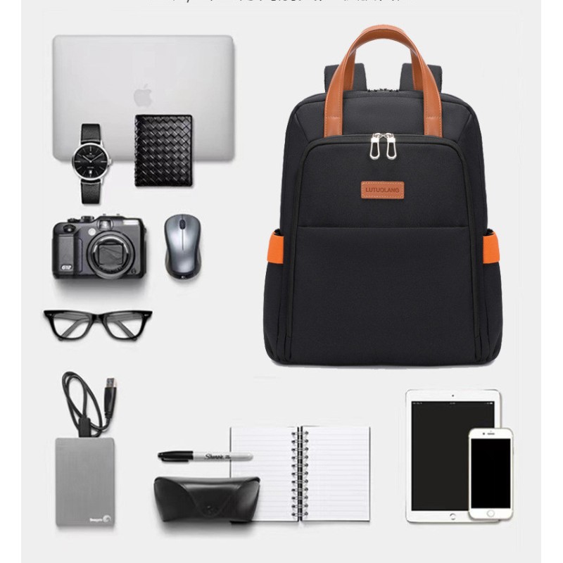 Жіночий рюкзак міський тканинний з відділом для ноутбука Digital Чорний (IBR199B)