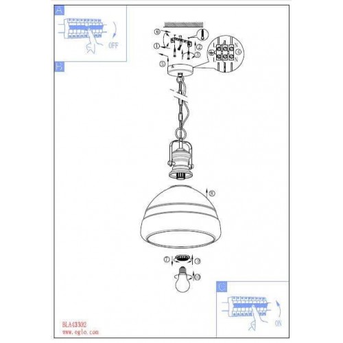 Люстра Eglo COMBWICH 1 43302