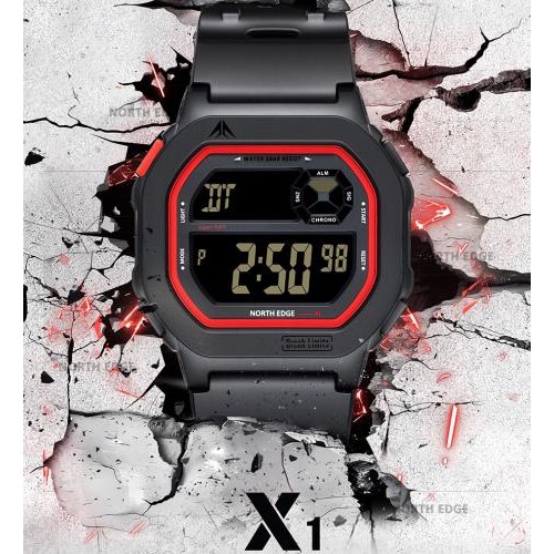 Наручний годинник чоловічий North Edge X1 5BAR Чорний (3522) Наручний годинник чоловічий North Edge X1 5BAR Чорний (3522)