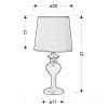 Настільна лампа Candellux Berkane 20x41 см Помаранчевий (41-11718)