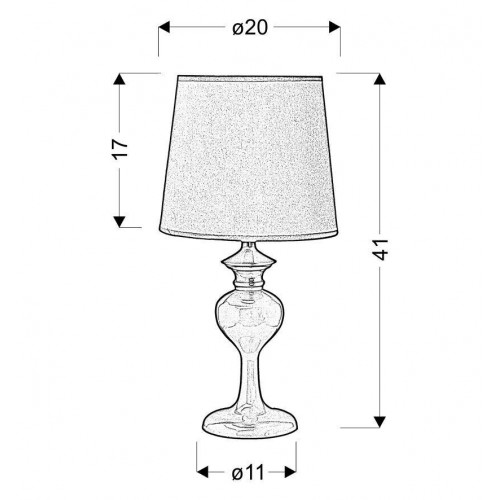 Настільна лампа Candellux Berkane 20x41 см Помаранчевий (41-11718)