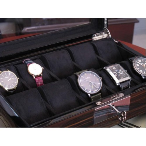 Шкатулка для зберігання годинників Salvadore WB/2386/10.EB 31,5х21х8,5 см Коричнево-чорний Шкатулка для зберігання годинників Salvadore WB/2386/10.EB 31,5х21х8,5 см Коричнево-чорний