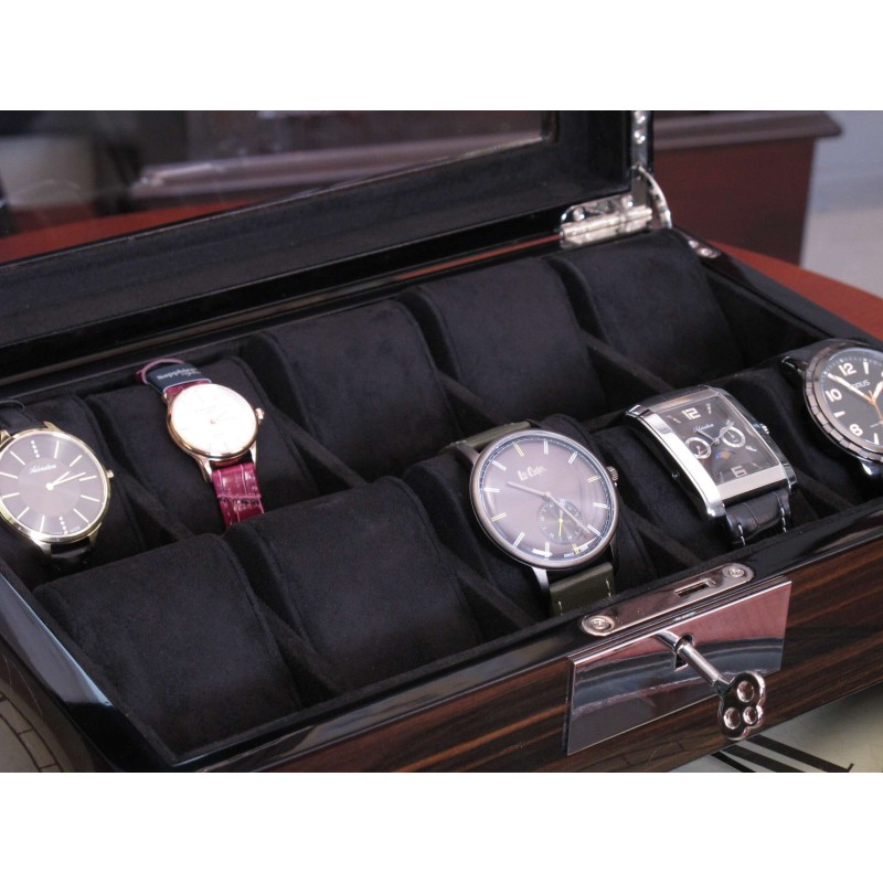 Шкатулка для зберігання годинників Salvadore WB/2386/10.EB 31,5х21х8,5 см Коричнево-чорний