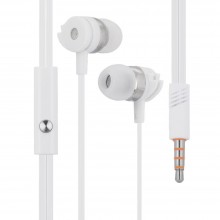 Дротові навушники вакумні з мікрофоном Celebrat 3.5 mm D1 1.2 m White