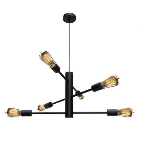 Люстра підвісна MSK Electric Asket на шість плафонів Е27 NL 6120-6 BK Чорний (619774) Люстра підвісна MSK Electric Asket на шість плафонів Е27 NL 6120-6 BK Чорний (619774)