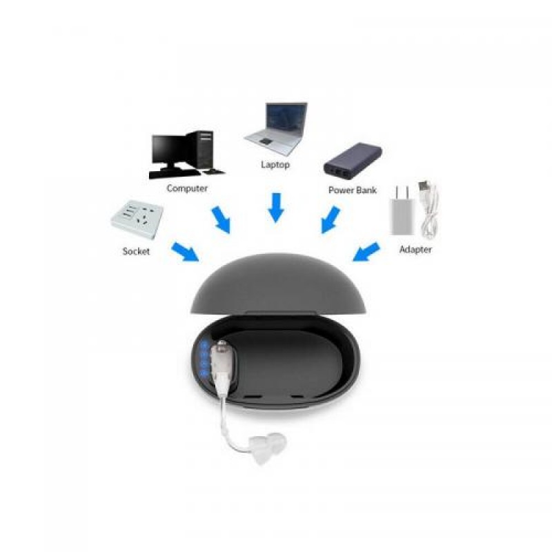 Слуховий апарат завушний акумуляторний для лівого вуха Axon A-318