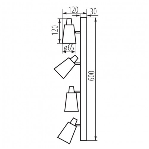 Спот Kanlux Sempra 60x12 см Сріблясто-чорний (Kan33097) Спот Kanlux Sempra 60x12 см Сріблясто-чорний (Kan33097)