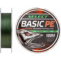 Шнур Select Basic PE Темно-зелений 100 м 0.20мм 12.7кг/28lb (1870-27-65) Шнур Select Basic PE Темно-зелений 100 м 0.20мм 12.7кг/28lb (1870-27-65)