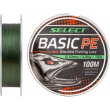 Шнур Select Basic PE Темно-зелений 100 м 0.20мм 12.7кг/28lb (1870-27-65)