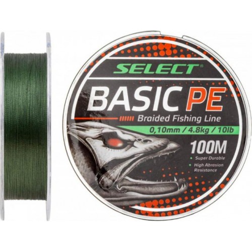 Шнур Select Basic PE Темно-зелений 100 м 0.20мм 12.7кг/28lb (1870-27-65) Шнур Select Basic PE Темно-зелений 100 м 0.20мм 12.7кг/28lb (1870-27-65)