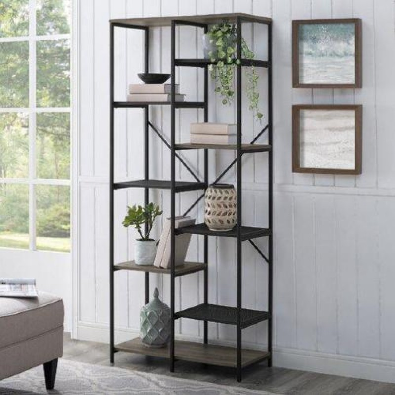 Стелаж для зберігання в стилі Loft Чорний NS-1811 1780x800x350 мм